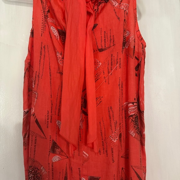 LINEN FLORAL PRINT DRESS - Picture 6 of 10